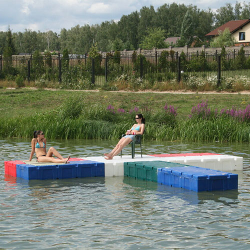 Пластиковые понтоны PP1020 на воде